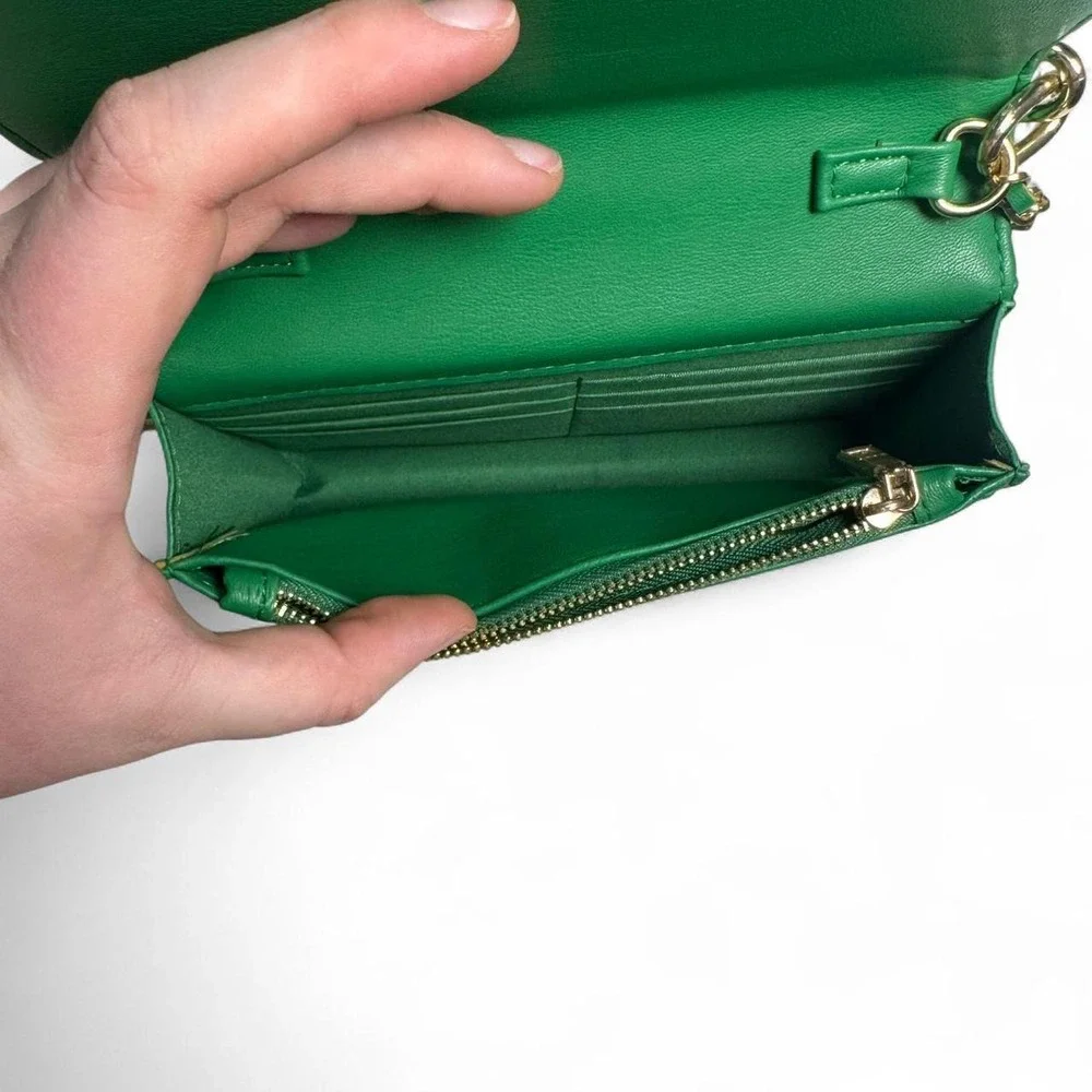 bebe green quilted